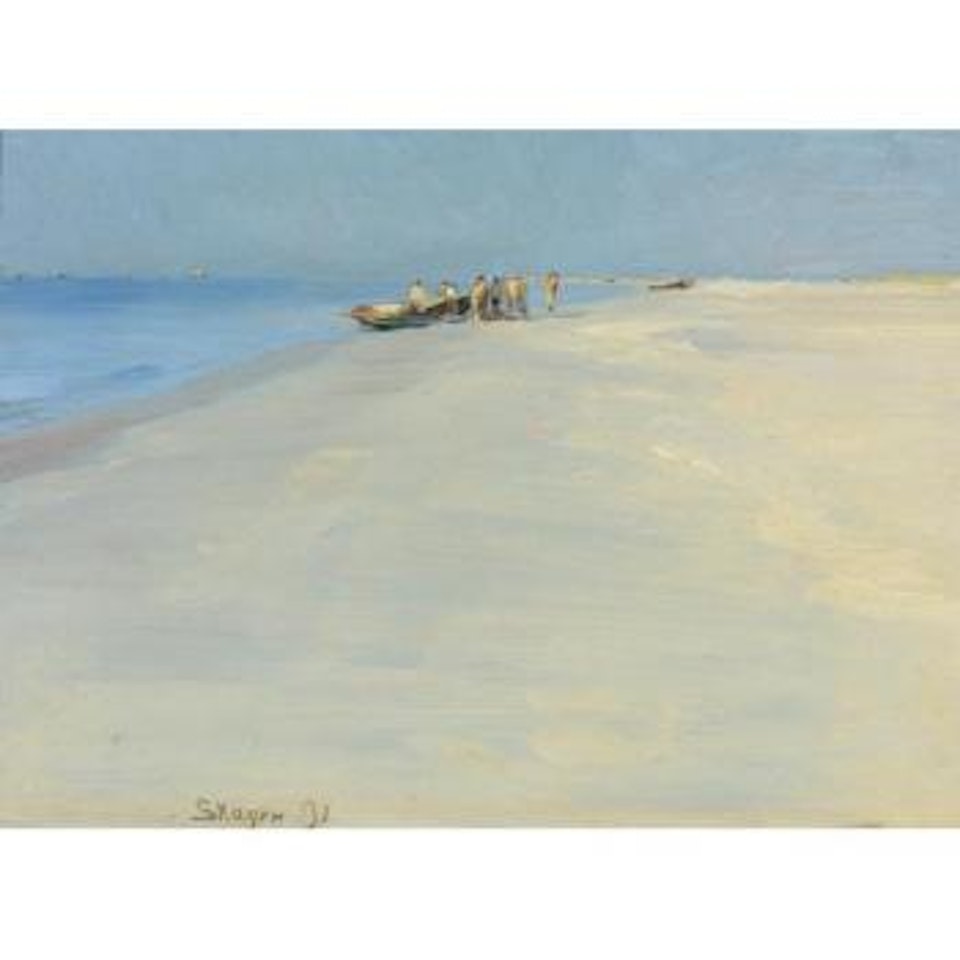 Fiskere På Skagens Strand (Fishermen On The Beach At Skagen) by Peder Severin Kröyer