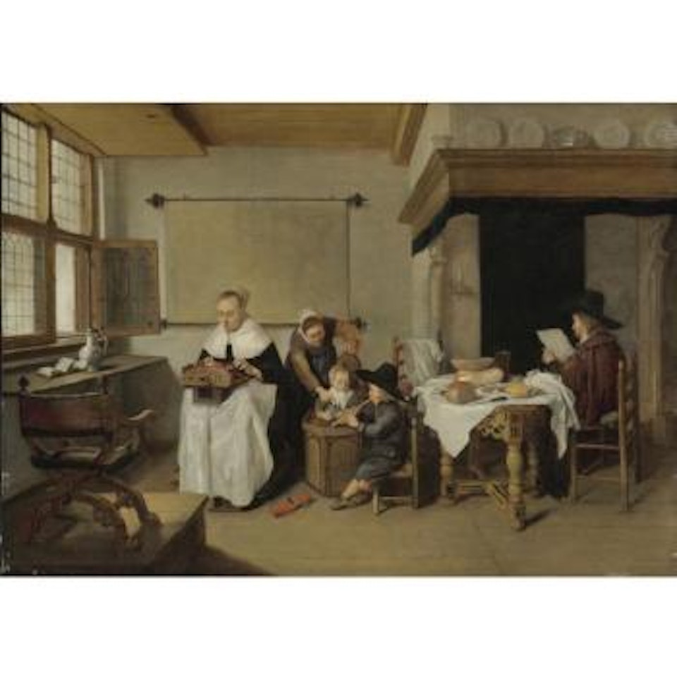 A Domestic Interior With A Family by Quirijn Gerritsz van Brekelenkam