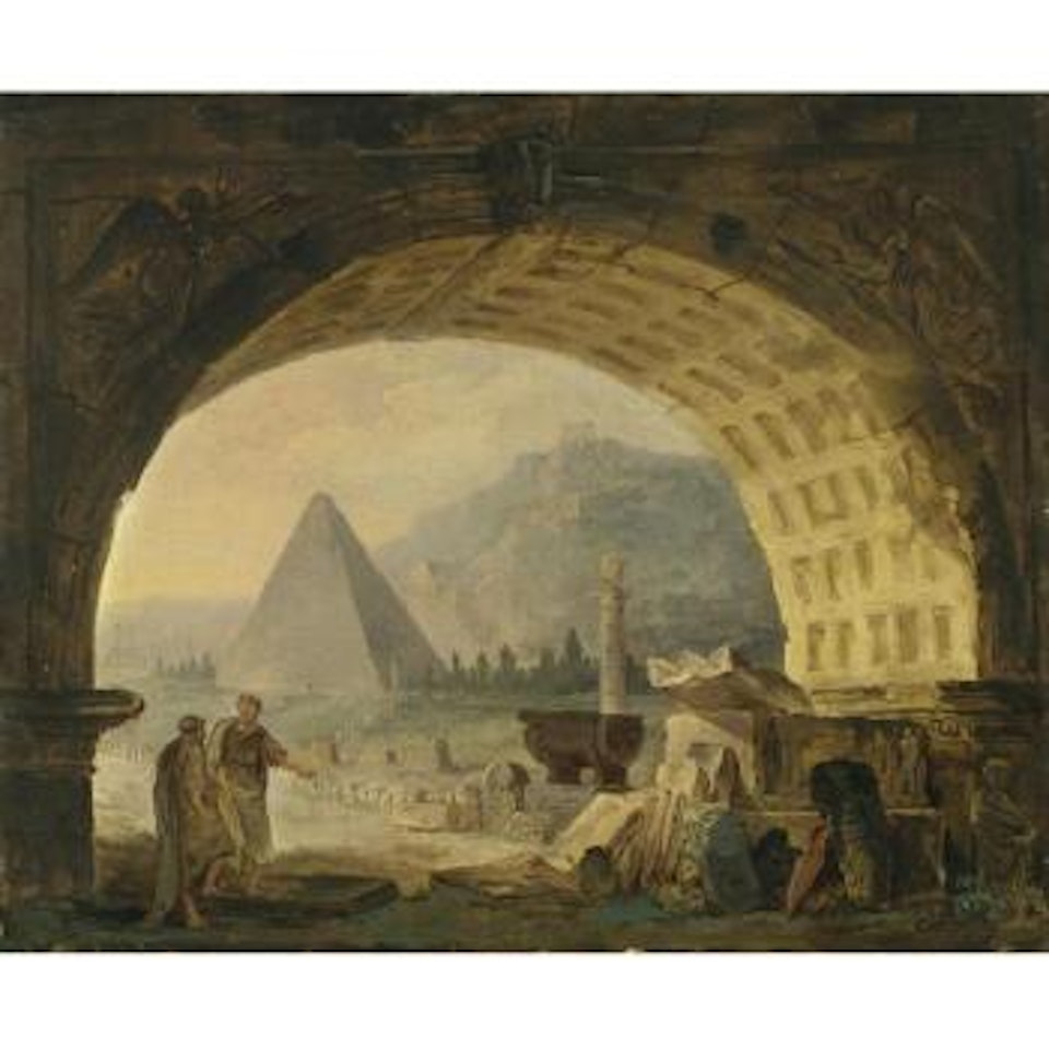 View Of Antiquities Under An Arch by Hubert Robert