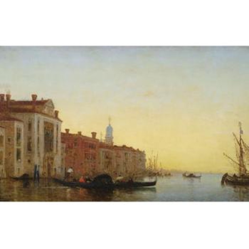 Gondole Traversant L'entrée Du Grand Canal by Félix Ziem