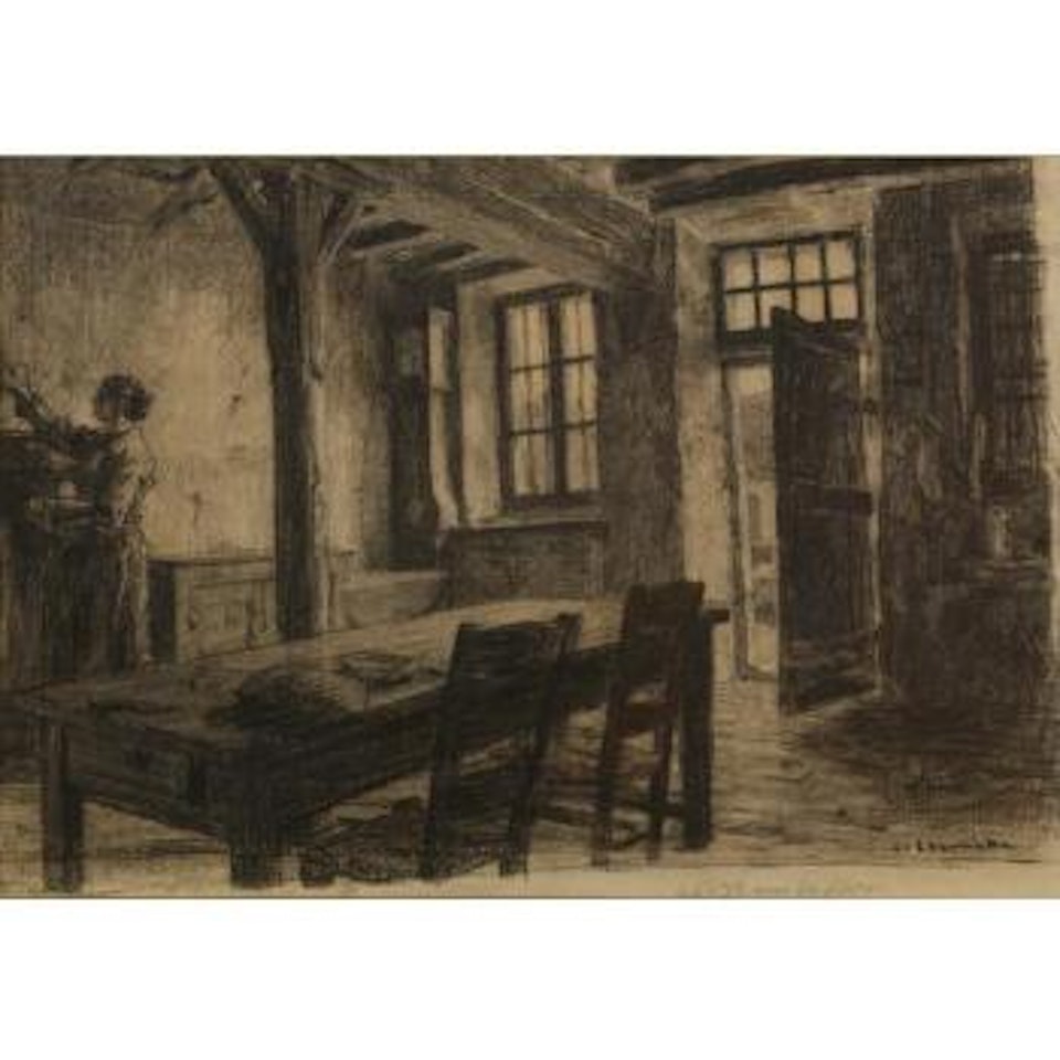 Interior At Chartèves by Léon Augustin Lhermitte