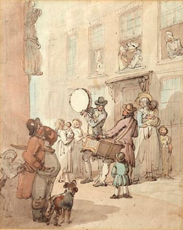 Street musicians by Thomas Rowlandson