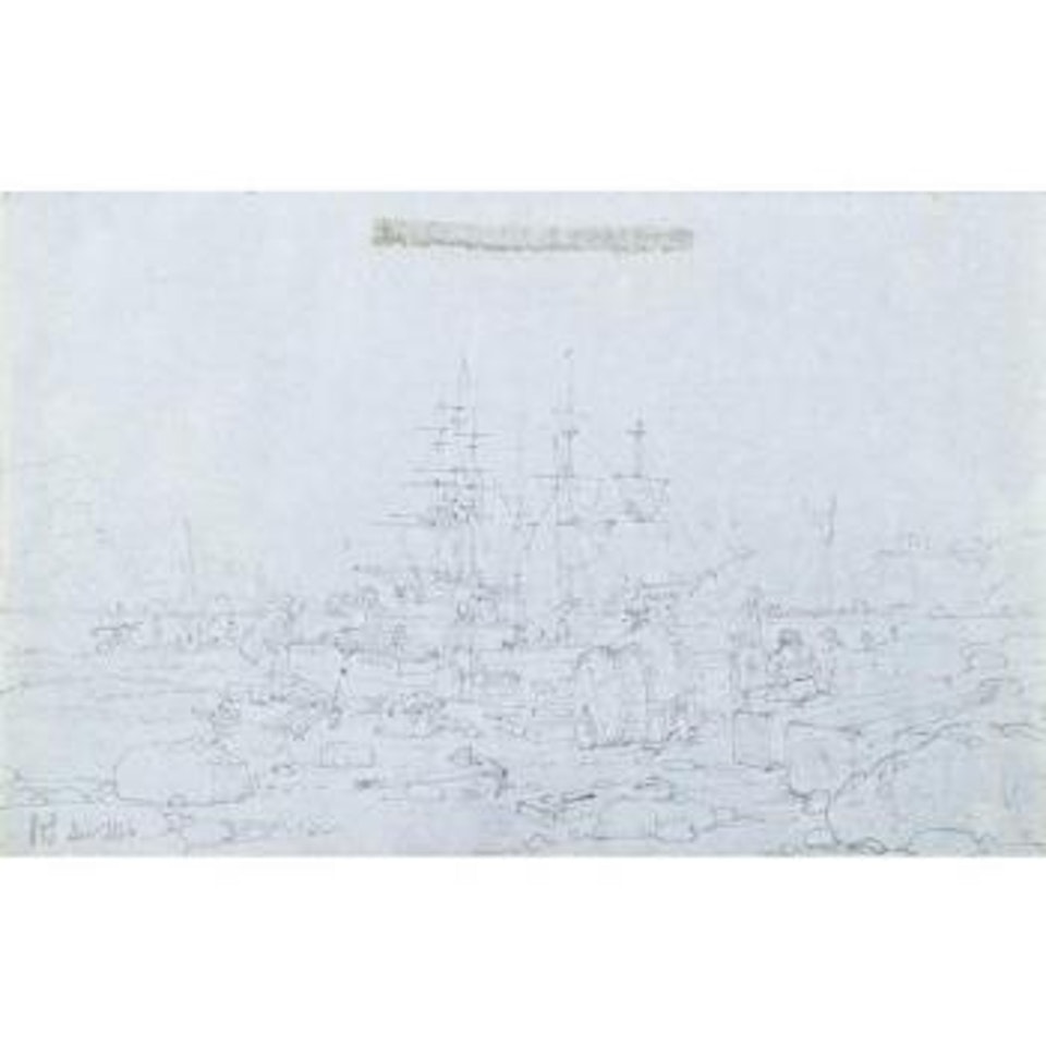 Coastal Landscape With Seamen Loading Ships by William Callow