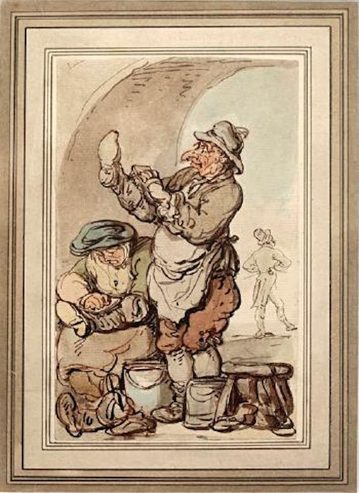 A boot black and his wife by Thomas Rowlandson