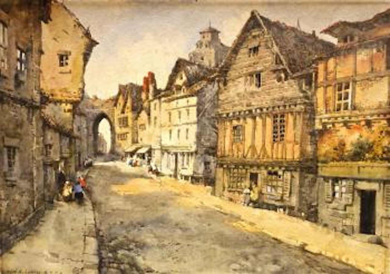 An old Dutch street by Noel Harry Leaver