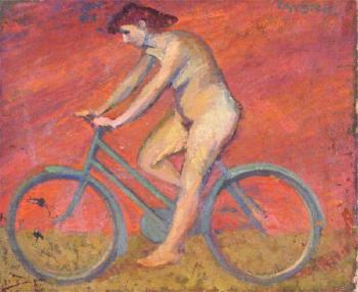 The bicyclist by Giuseppe Capogrossi