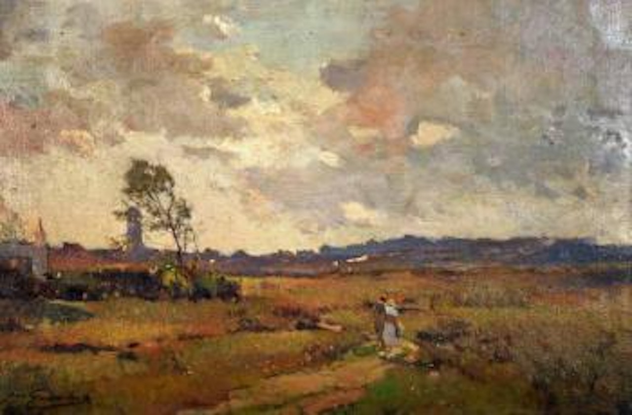 Couple strolling by Jean Gouweloos