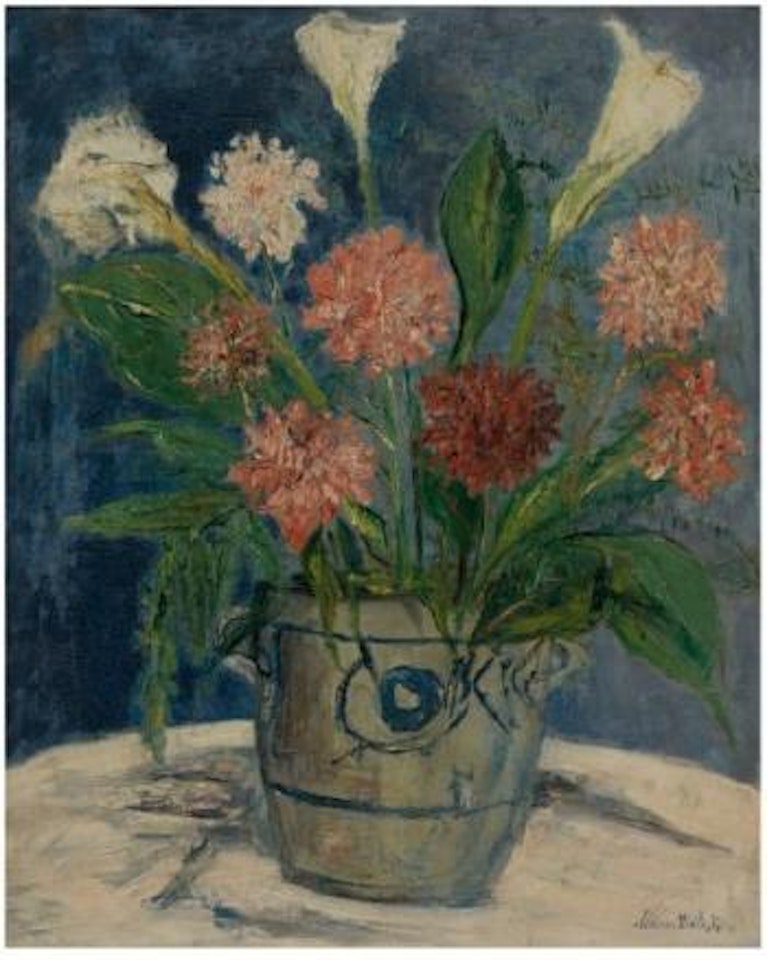 Vase d'arums et de Dalhias by Maurice Utrillo