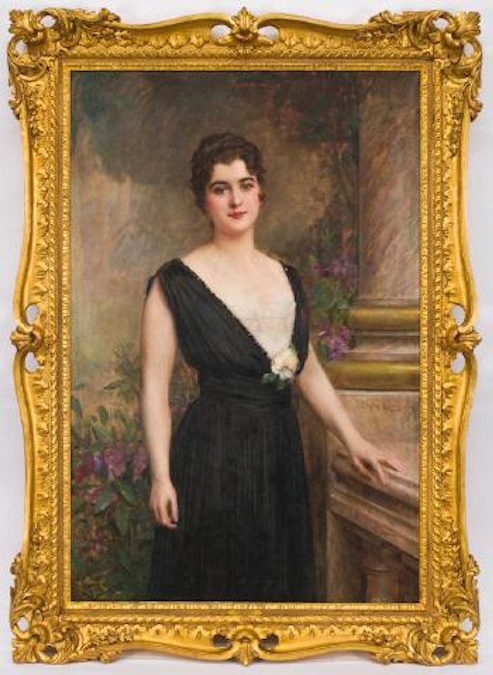 Portrait of an elegant woman by Leon Comerre