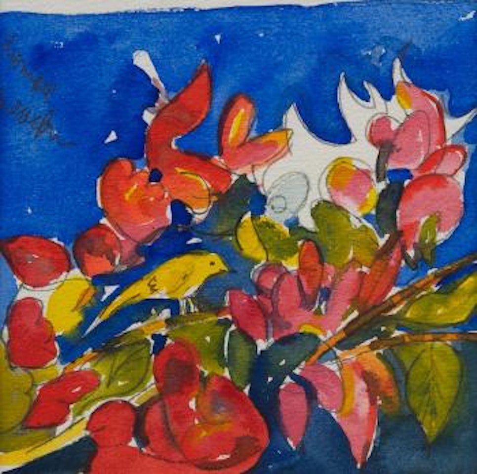 Yellow bird by Romare Bearden