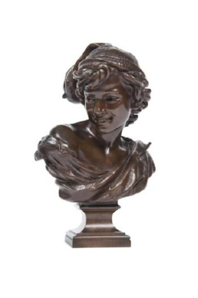 Tête de pêcheur à la coquille, un drapé sur les épaules by Jean-Baptiste Carpeaux