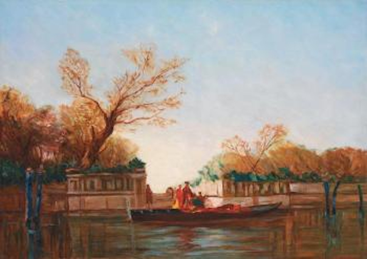 Les jardins français à Venise by Félix Ziem