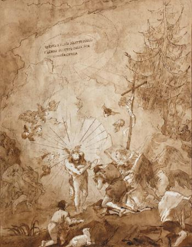 Questo è il mio diletto figlio e'lcaro oggetto della mia compacenza (Matthieu 3-17) by Giovanni Domenico Tiepolo