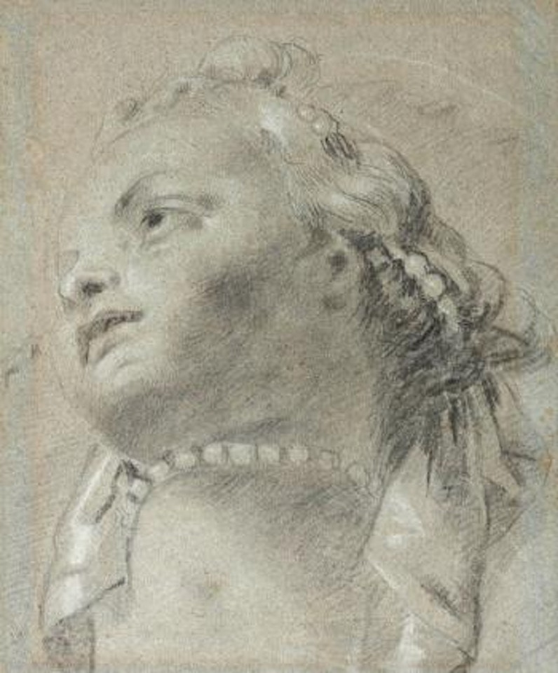 Étude pour la tête de Béatrice de Bourgogne by Giovanni Battista Tiepolo