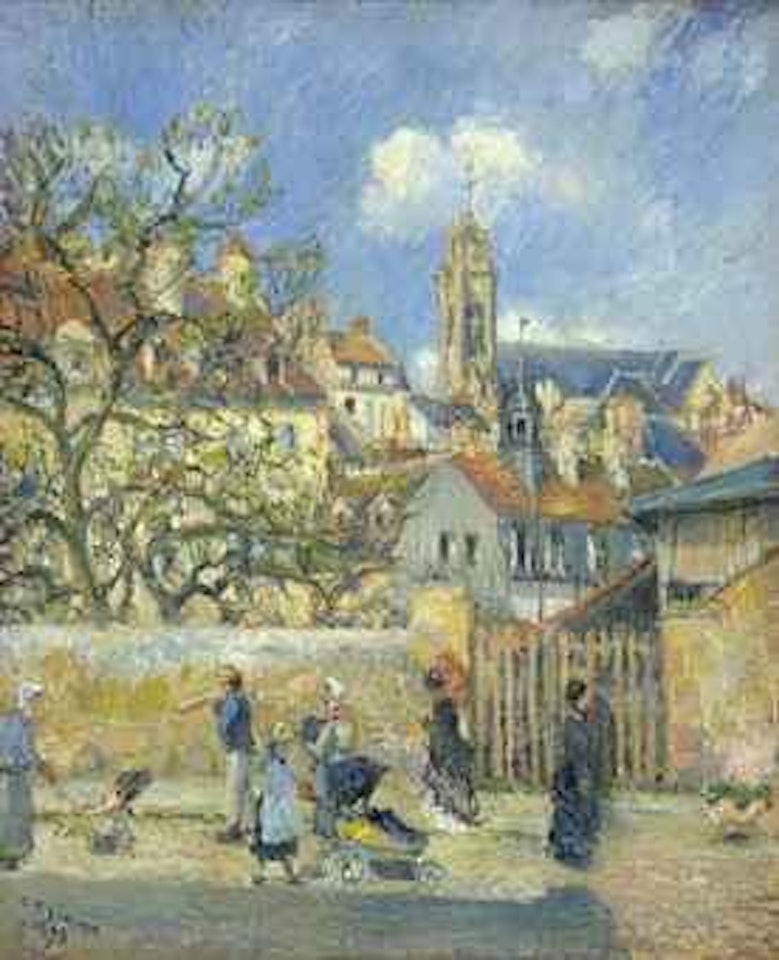 Le parc aux charrettes, Pontoise by Camille Pissarro