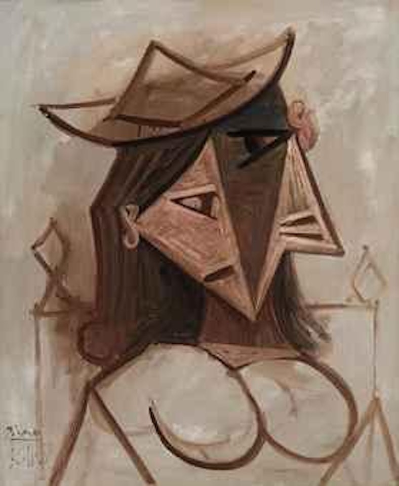 Tête de femme au chapeau by Pablo Picasso
