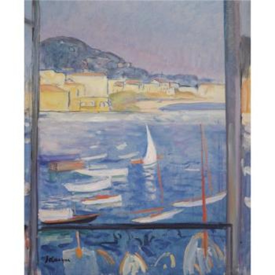Villefranche-sur-mer, Fenêtre Ouverte Sur Le Port by Henri Lebasque