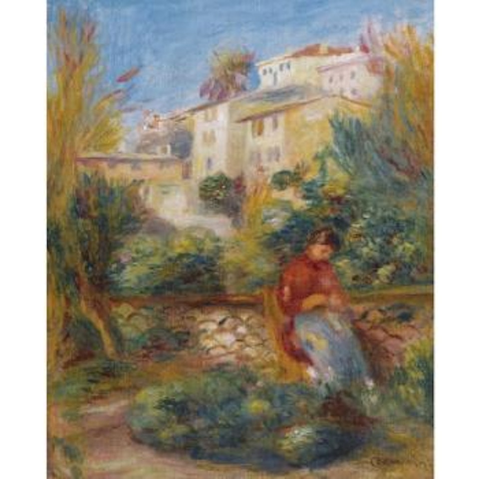 La Terrasse Ã Cagnes by Pierre-Auguste Renoir