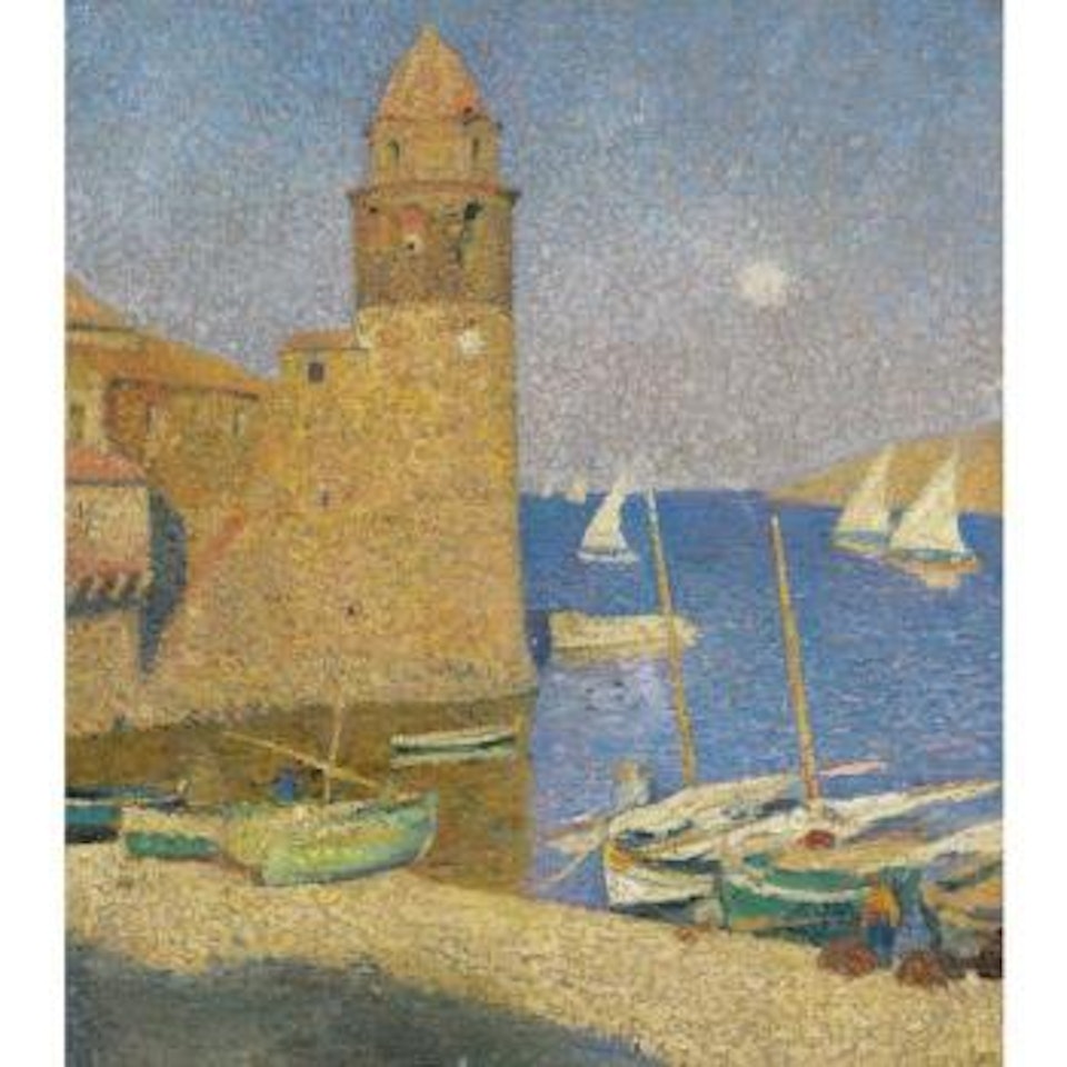 La Tour De Collioure, Lever De Lune by Henri Jean Guillaume Martin