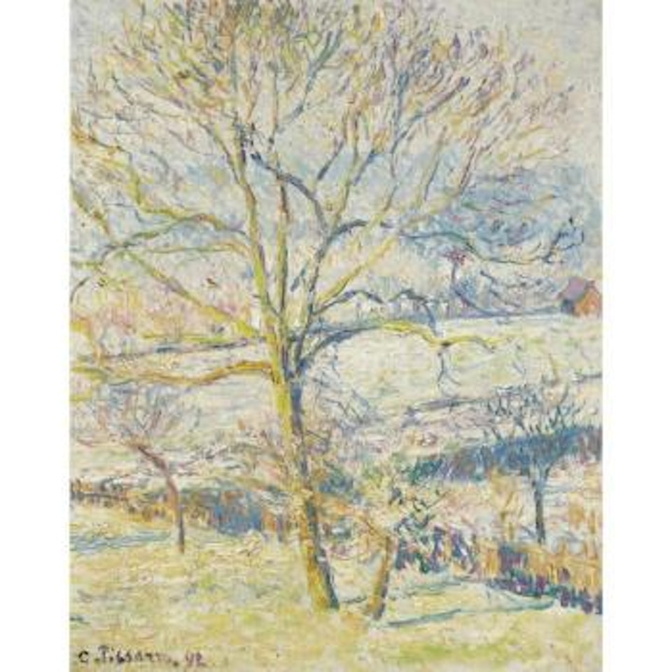 Le Grand Noyer, Gelée Blanche Éragny by Camille Pissarro