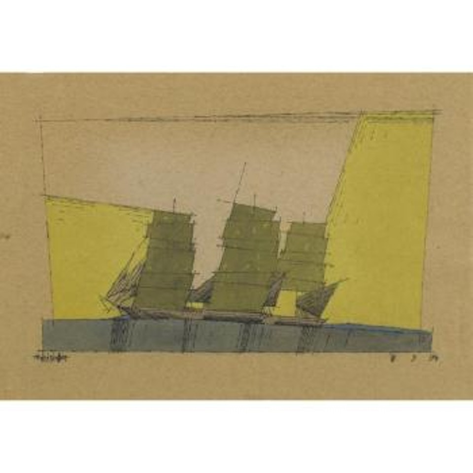 Untitled (Sailing Boat) by Lyonel Feininger