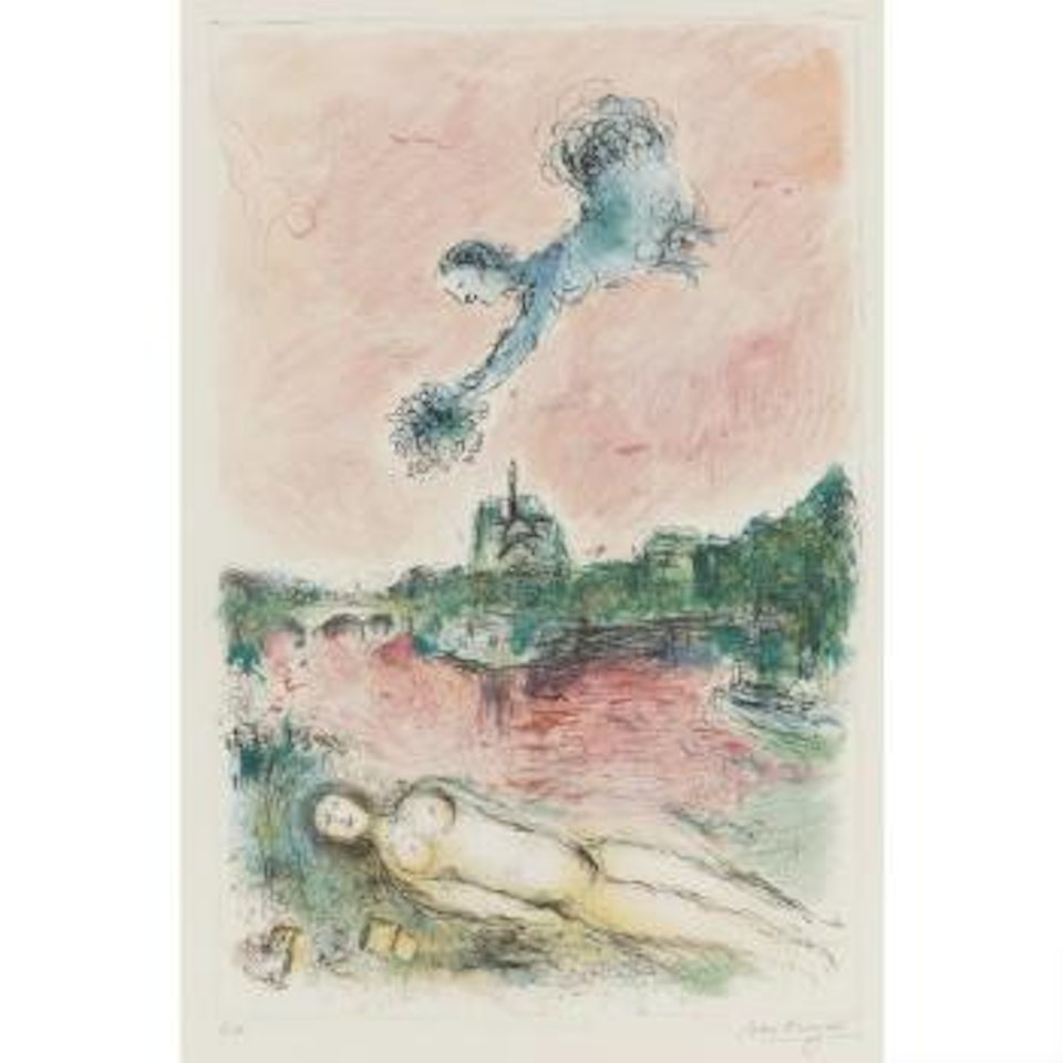 View Of Notre-dame (M. 977) by Marc Chagall
