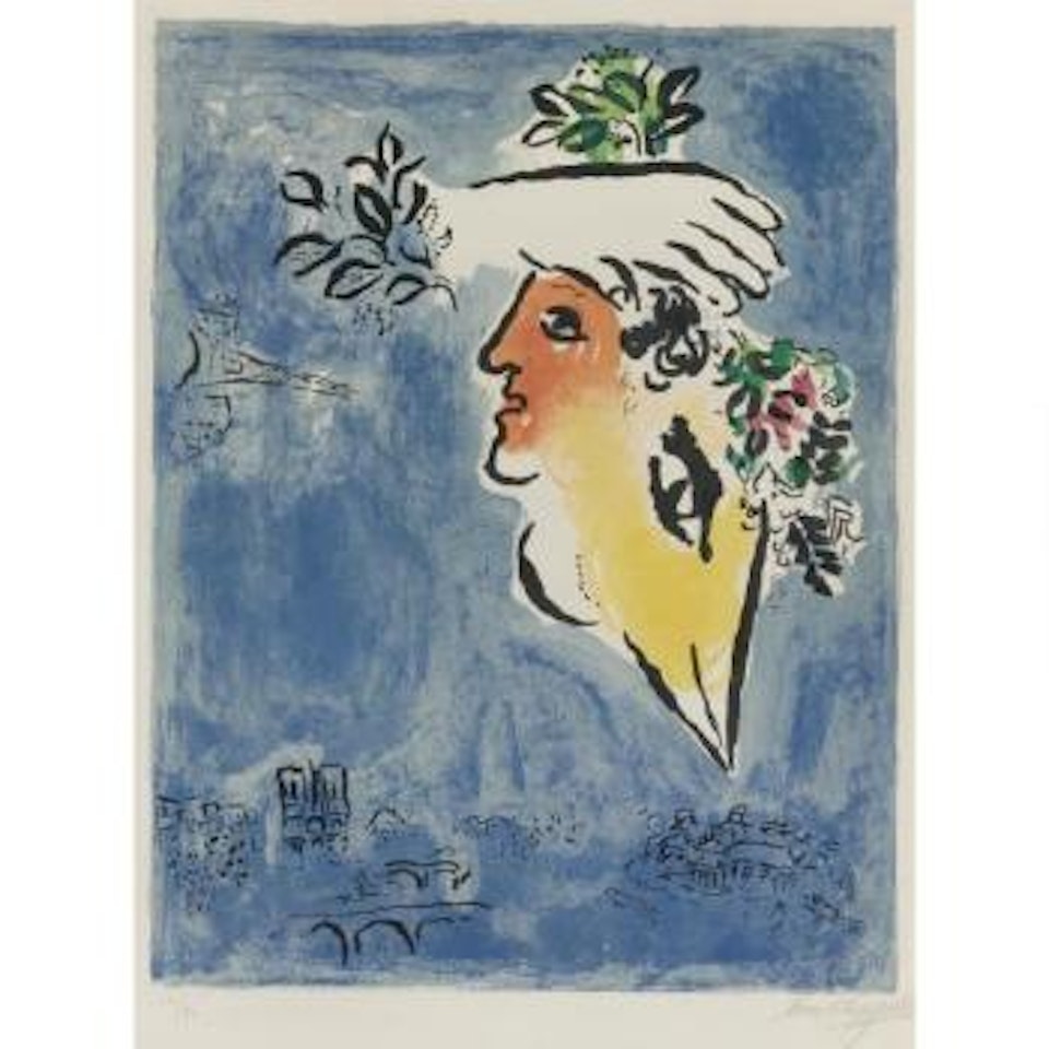 The Blue Sky (M. 409) by Marc Chagall