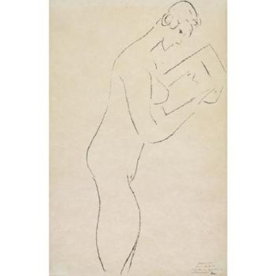 La Lecture, Nu De Profil (D. 408) by Henri Matisse
