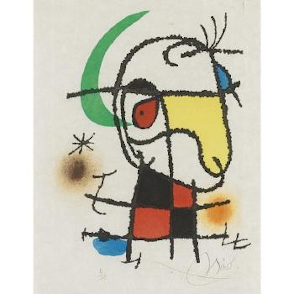 Le Vent Parmi Les Roseaux: Frontispiece (D. 545) by Joan Miró