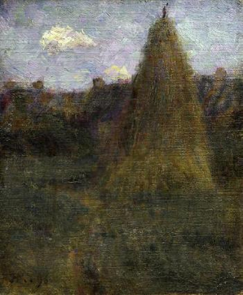 Paysage à la meule de foin by Henry Moret