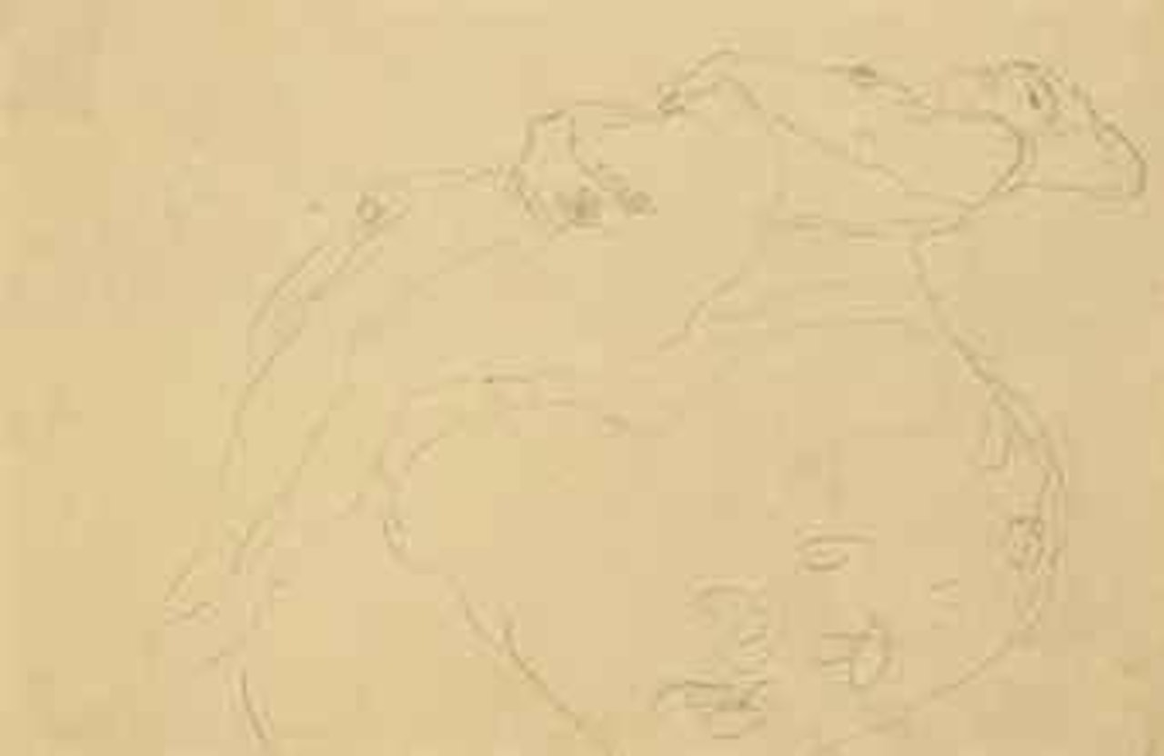 Liegender Akt nach rechts by Gustav Klimt
