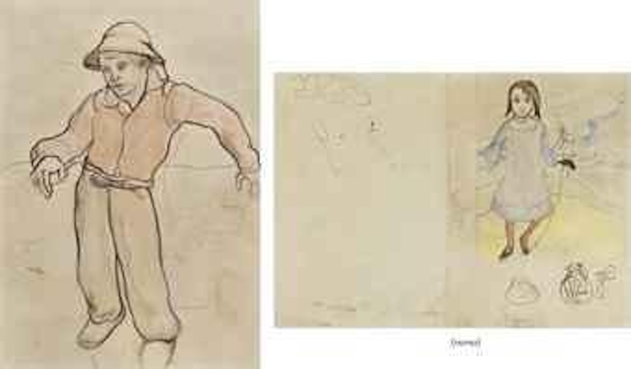 Petit breton accoudé (recto); Jeune fille (verso) by Paul Gauguin