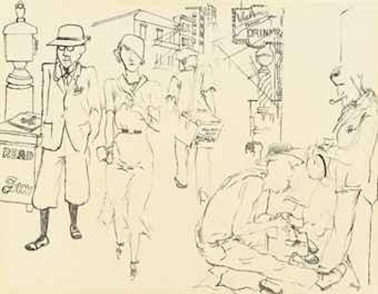 Street Scene, New York by George Grosz