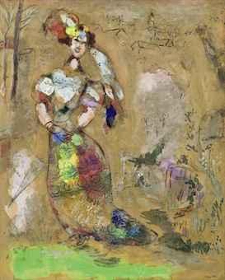 La fille revenant du village (Fables de La Fontaine) by Marc Chagall