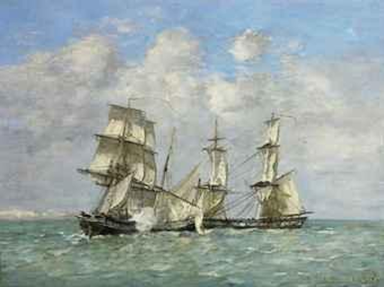 La capture du Petit-Rodeur by Eugène Boudin