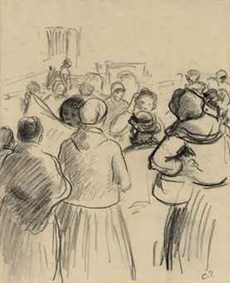 Scène de marché by Camille Pissarro
