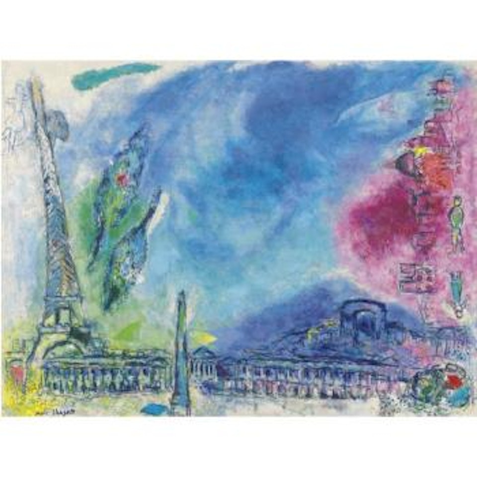 Paysage De Paris by Marc Chagall