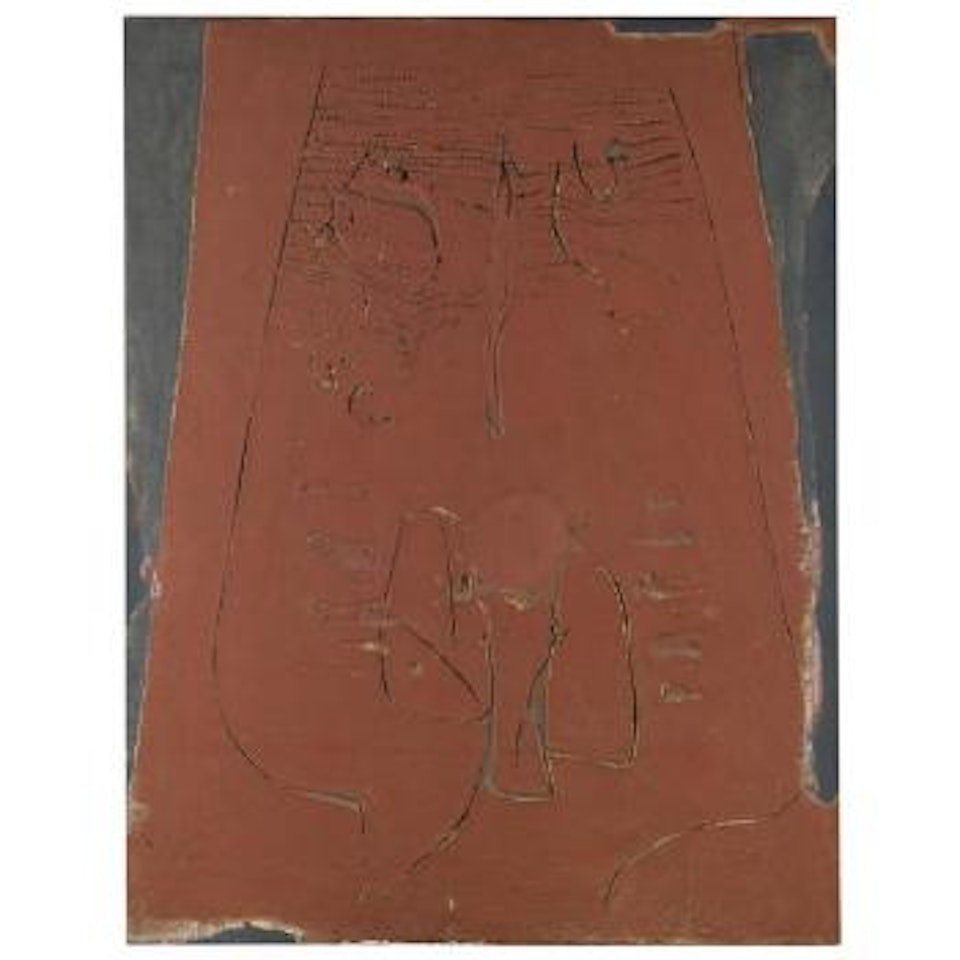 Red Relief No. LXIII by Antoni Tapies