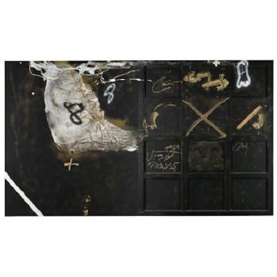Díptic Negre Amb Escuma (Díptico Negro Con Espuma) by Antoni Tapies