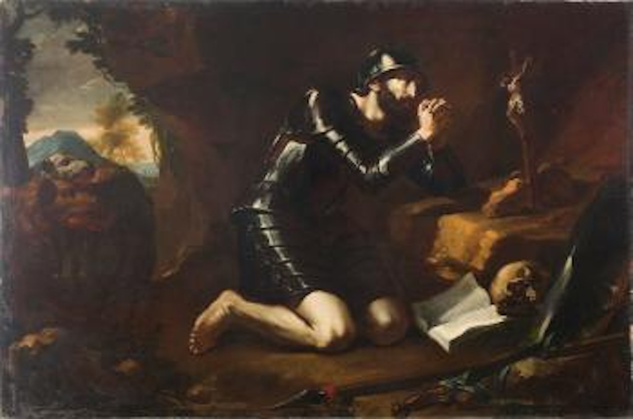 San Guglielmo di Malavalle in meditazione by Mattia Preti