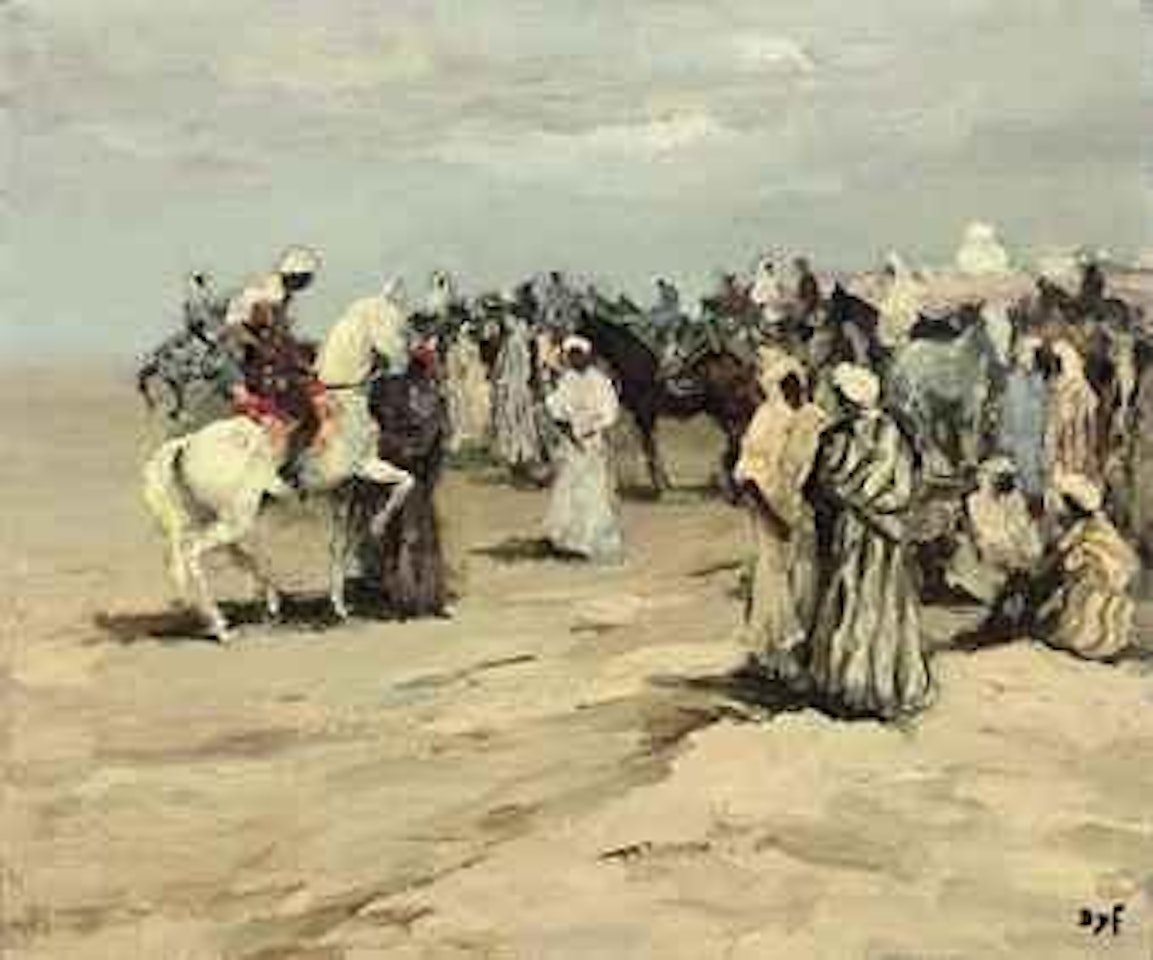 Marché aux chevaux à Taroudant by Marcel Dyf