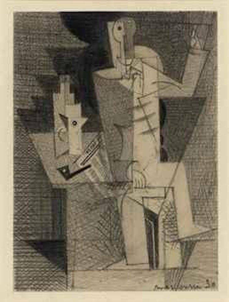 Homme à la pipe by Louis Marcoussis