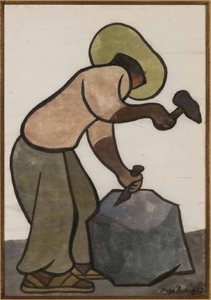 Stone cutter by Diego Rivera
