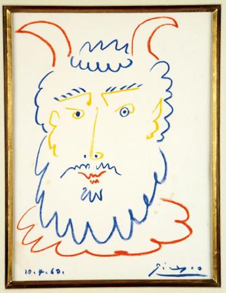 Tete de satyr (head of a satyr) by Pablo Picasso