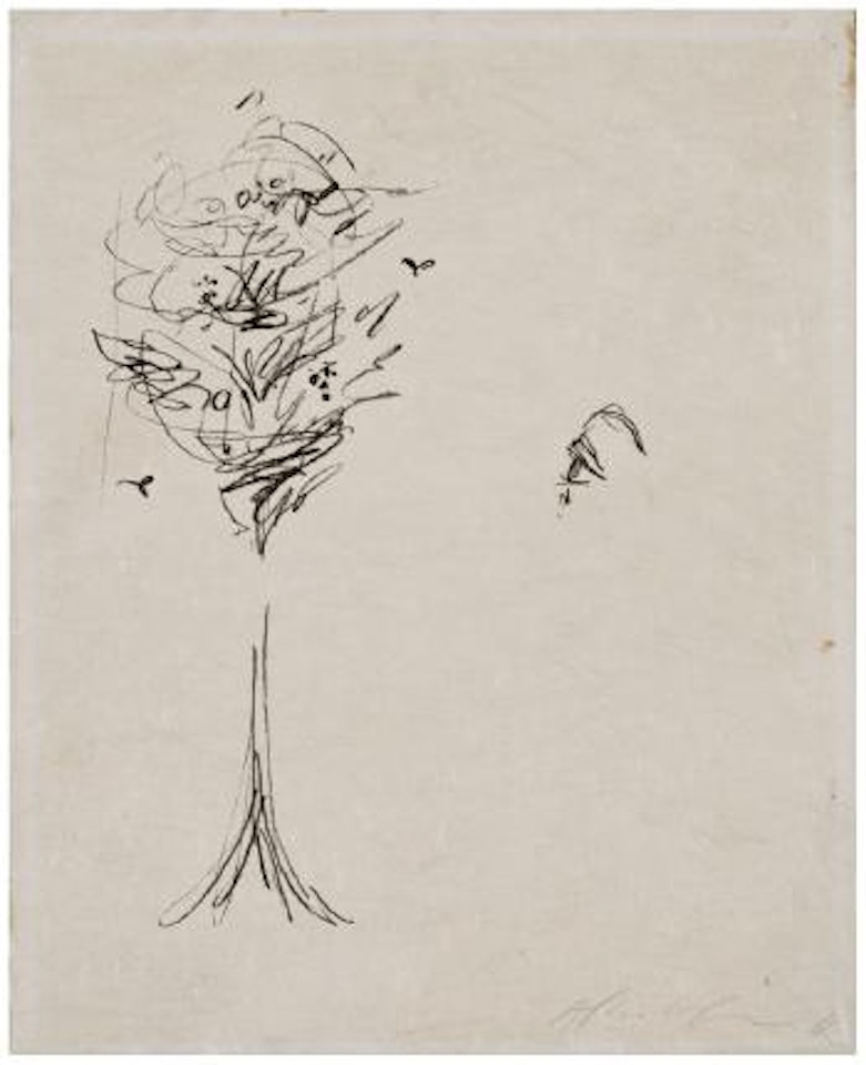 Oeil et arbre (eye and tree) by Alberto Giacometti