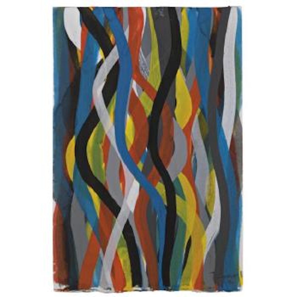 Wavy Vertical Brushstrokes by Sol LeWitt