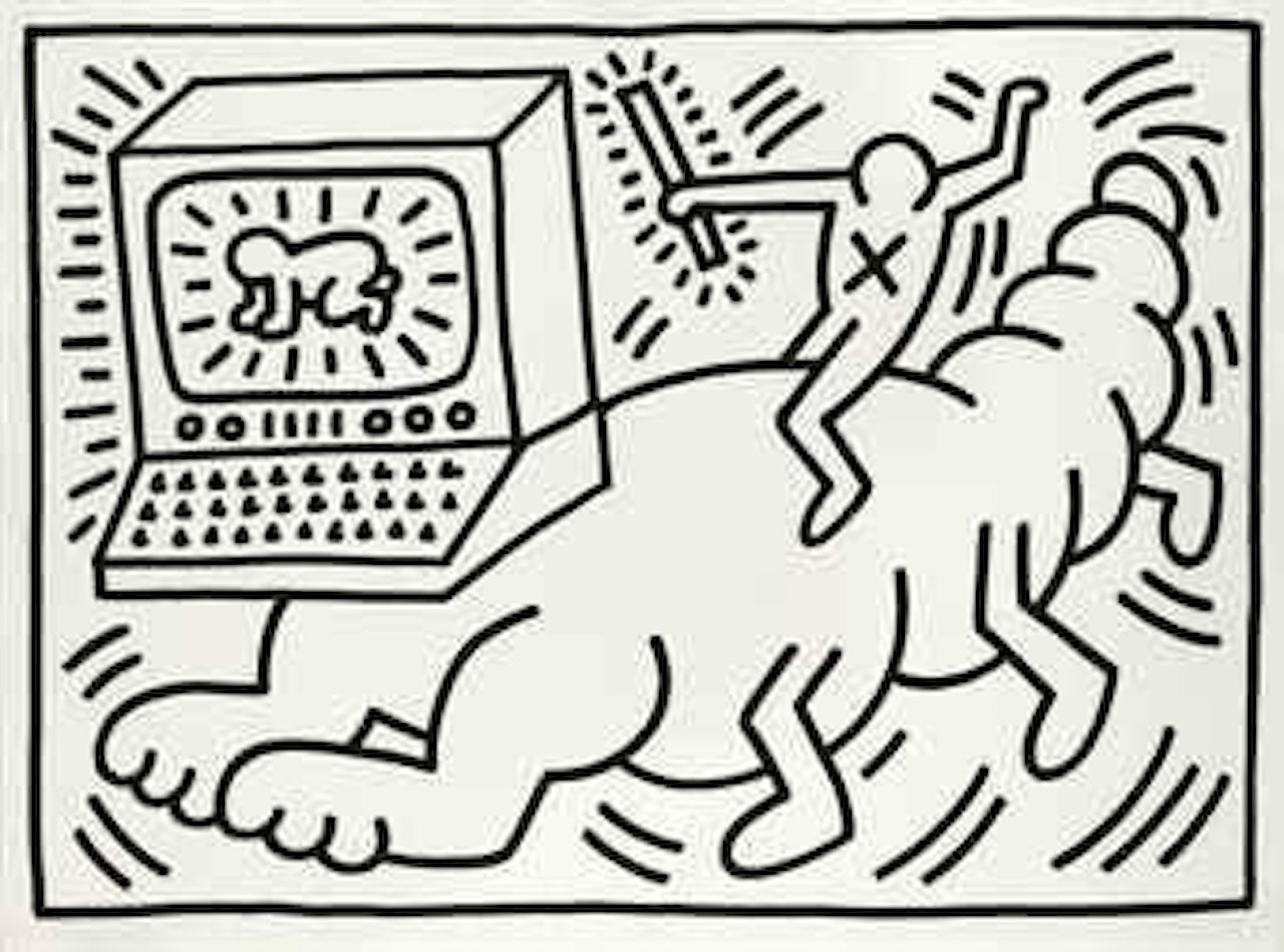 Untitled (The Worm) by Keith Haring