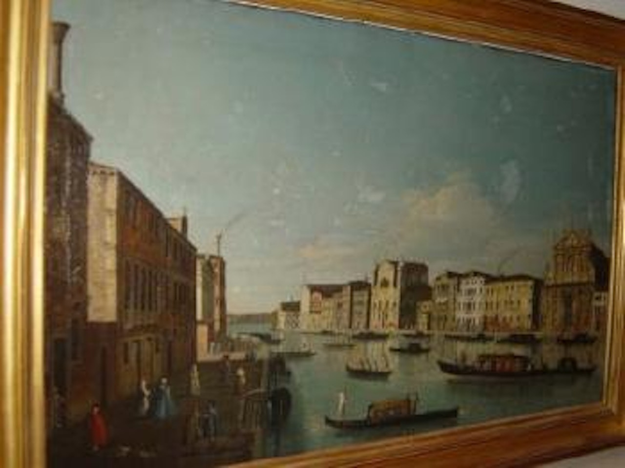 Le grand canal à Venise à hauteur des Scalzi et de San Simeone Minore by Apollonio Domenichini