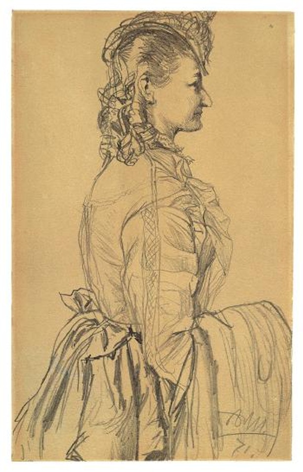 Bildnis Clara von Tüngeln by Adolph Menzel