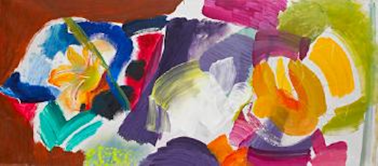 Lily and poppy by Ivon Hitchens